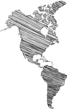 Territory of continents - North America, South America.
