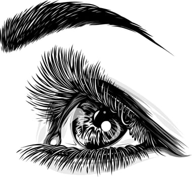Beautiful Women Eyes with make up