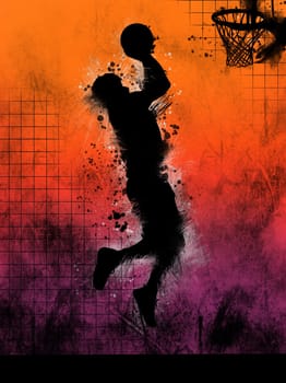 Digital painting of a basketball player