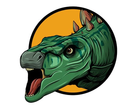 Stegosaurus front view showing the Plates