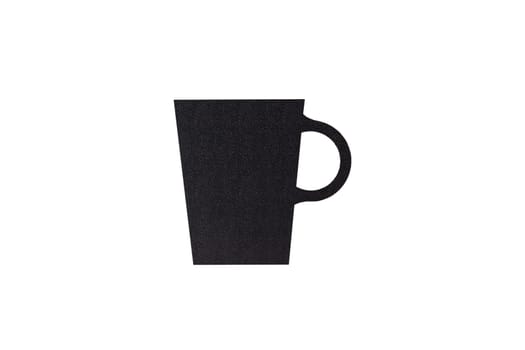Coffee cup background isolated. Top view of details of a printed coffee cup on plastic isolated on a white background.