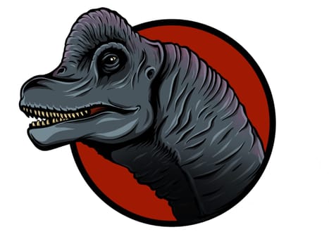 illustration of cute cartoon dinosaur on white background. cute simple of brachiosaurus.