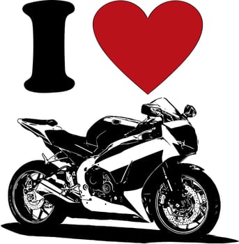 Vector Motorheart. More vector motorbikers symbols