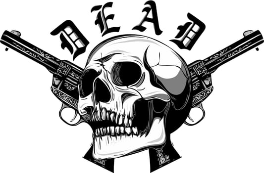 Skull soldier army logo design illustration