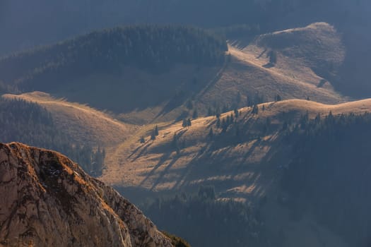 mountain landscape in Piatra Craiului Mountains, Romania