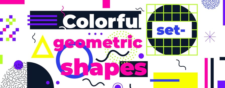 Geometric figures collection. Universal Vector colorful individual minimalistic forms designed to help you create fresh concepts. For Animation Logo Books Posters Stickers Web Patterns T-shirt etc