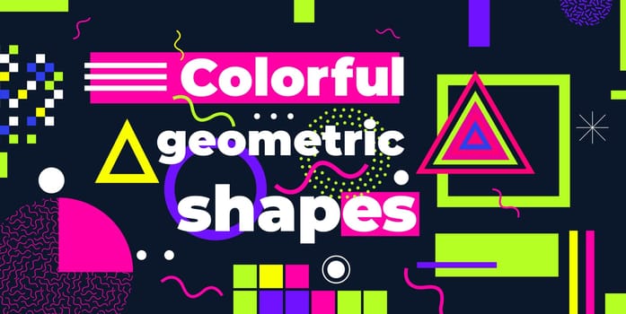 Geometric figures collection. Universal Vector colorful individual minimalistic forms designed to help you create fresh concepts. For Animation Logo Books Posters Stickers Web Patterns T-shirt etc