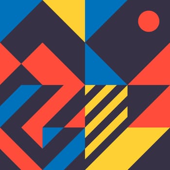 Simple geometric artwork with editable bold blocks. Scandinavian style. Universal abstract seamless pattern for wallpaper, web or prints cover, textile, ceramic tile etc.