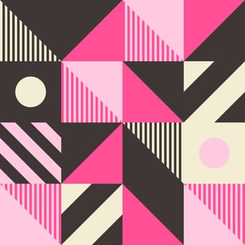 Simple geometric artwork with editable bold blocks. Scandinavian style. Universal abstract seamless pattern for wallpaper, web or prints cover, textile, ceramic tile etc.