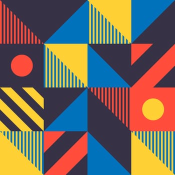 Simple geometric artwork with editable bold blocks. Scandinavian style. Universal abstract seamless pattern for wallpaper, web or prints cover, textile, ceramic tile etc.