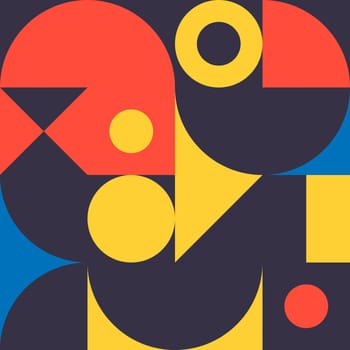 Simple geometric artwork with editable bold blocks. Scandinavian style. Universal abstract seamless pattern for wallpaper, web or prints cover, textile, ceramic tile etc.
