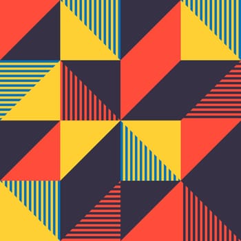 Simple geometric artwork with editable bold blocks. Scandinavian style. Universal abstract seamless pattern for wallpaper, web or prints cover, textile, ceramic tile etc.
