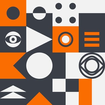 Simple geometric artwork with editable bold blocks. Scandinavian style. Universal abstract seamless pattern for wallpaper, web or prints cover, textile, ceramic tile etc.