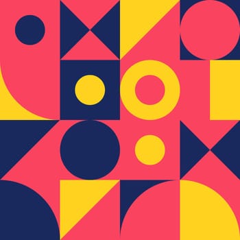 Simple geometric artwork with editable bold blocks. Scandinavian style. Universal abstract seamless pattern for wallpaper, web or prints cover, textile, ceramic tile etc.