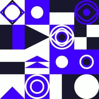 Simple geometric artwork with editable bold blocks. Scandinavian style. Universal abstract seamless pattern for wallpaper, web or prints cover, textile, ceramic tile etc.