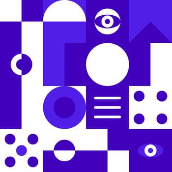 Simple geometric artwork with editable bold blocks. Scandinavian style. Universal abstract seamless pattern for wallpaper, web or prints cover, textile, ceramic tile etc.