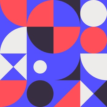 Simple geometric artwork with editable bold blocks. Scandinavian style. Universal abstract seamless pattern for wallpaper, web or prints cover, textile, ceramic tile etc.