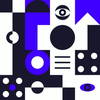Simple geometric artwork with editable bold blocks. Scandinavian style. Universal abstract seamless pattern for wallpaper, web or prints cover, textile, ceramic tile etc.