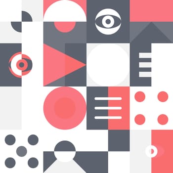 Simple geometric artwork with editable bold blocks. Scandinavian style. Universal abstract seamless pattern for wallpaper, web or prints cover, textile, ceramic tile etc.