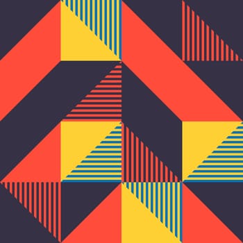 Simple geometric artwork with editable bold blocks. Scandinavian style. Universal abstract seamless pattern for wallpaper, web or prints cover, textile, ceramic tile etc.