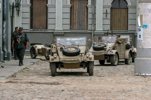 Battle scene at cinema city Cinevilla, in Latvia.