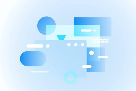 Web pages design composition. Creative smart network background. Gradient geometric forms in light pastel colors. Perfect illustration for startup, social media, advertising, marketing, management