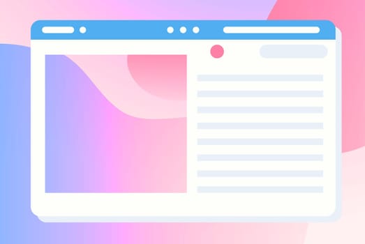 Web page design composition. Creative smart network background. Gradient geometric forms in light pastel colors. Perfect illustration for startup, social media, advertising, marketing, management