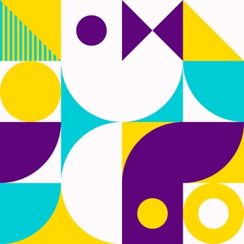 Simple geometric artwork with editable bold blocks. Scandinavian style. Universal abstract seamless pattern for wallpaper, web or prints cover, textile, ceramic tile etc.