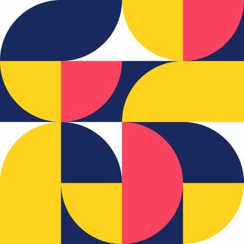 Simple geometric artwork with editable bold blocks. Scandinavian style. Universal abstract seamless pattern for wallpaper, web or prints cover, textile, ceramic tile etc.