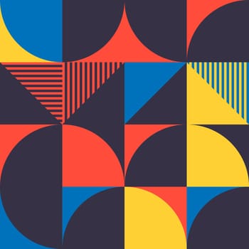 Simple geometric artwork with editable bold blocks. Scandinavian style. Universal abstract seamless pattern for wallpaper, web or prints cover, textile, ceramic tile etc.