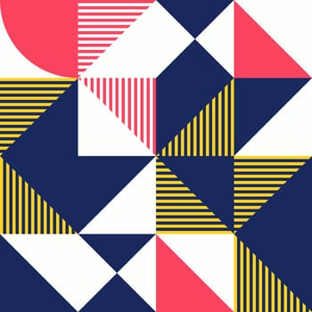 Simple geometric artwork with editable bold blocks. Scandinavian style. Universal abstract seamless pattern for wallpaper, web or prints cover, textile, ceramic tile etc.