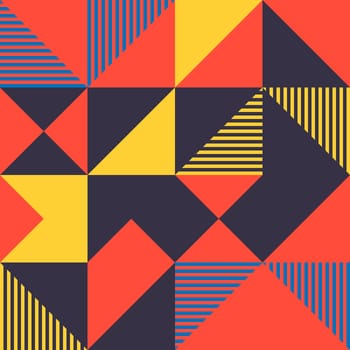Simple geometric artwork with editable bold blocks. Scandinavian style. Universal abstract seamless pattern for wallpaper, web or prints cover, textile, ceramic tile etc.