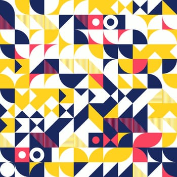 Simple geometric artwork with editable bold blocks. Scandinavian style. Universal abstract seamless pattern for wallpaper, web or prints cover, textile, ceramic tile etc.