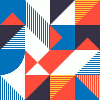 Simple geometric artwork with editable bold blocks. Scandinavian style. Universal abstract seamless pattern for wallpaper, web or prints cover, textile, ceramic tile etc.