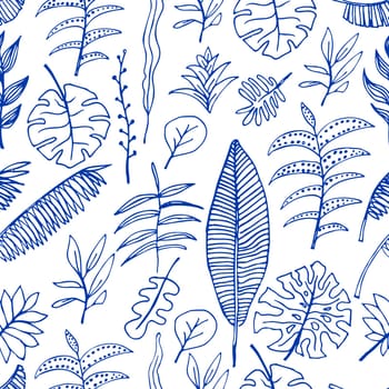 Floral seamless pattern. Vector nature bright background. Flourish wallpaper with plants Inflorescences