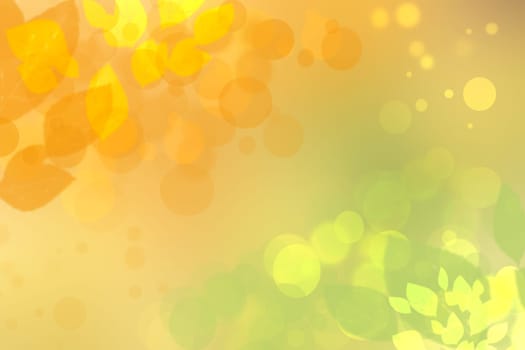 Autumn background. Abstract festive autumn gradient golden pastel bright background texture with leaves. Indian summer. Space.