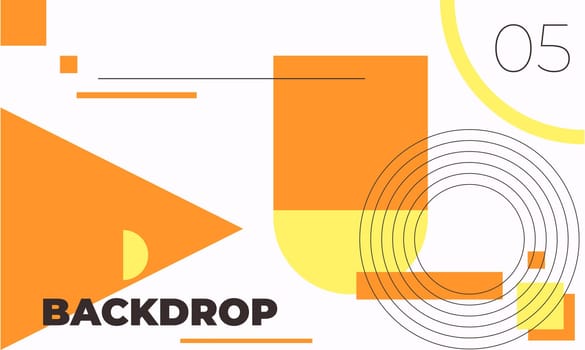 Minimal geometric web banner design. Vector template with shapes elements. Bauhaus, modern, hipster style