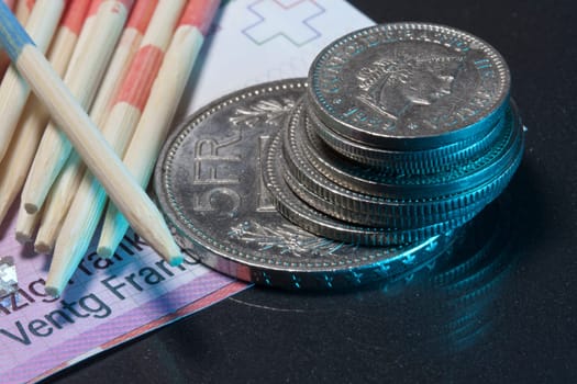 Swiss franc with Mikado game