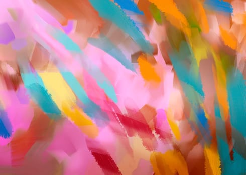 Digital Painting Abstract Textured Colorful Background