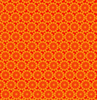 wallpapers with many yellow abstract patterns on the red
