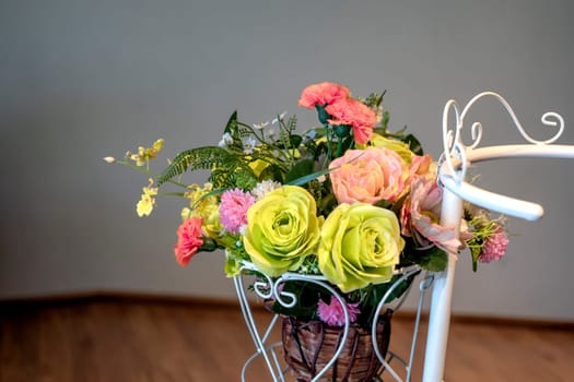 Colorful flowers in a vase of beautiful