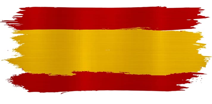 grunge spain flag illustration patriotic metallic