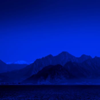 landscape image of high mountains over clear sky in Antalya, Turkey