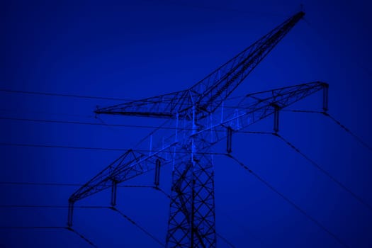 an image of a metal tower of Power Lines