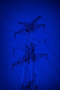 an image of a metal tower of Power Lines