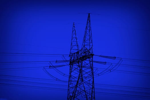 an image of a metal tower of Power Lines