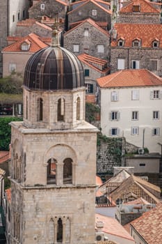 High Church bell tower dome in the Dubrovnik Old Town, Croatia