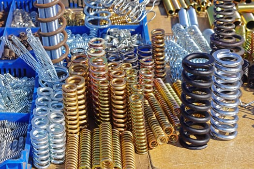 Bunch of spring coils in various dimensions