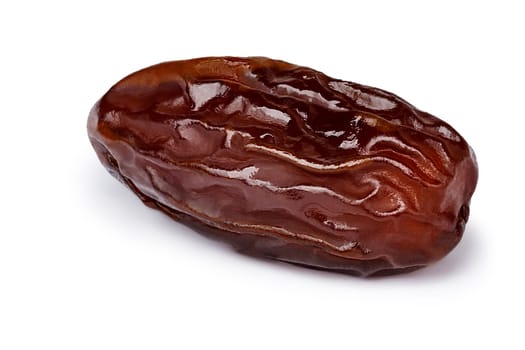 Dried date (fruit of palm Phoenix dactylifera). Infinite depth of field, retouched, clipping paths