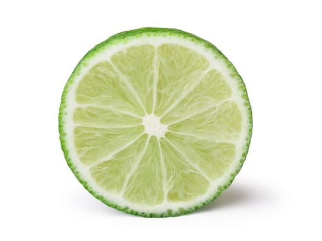 Lime  wheel facing camera. Infinite depth of field,clipping path,retouched